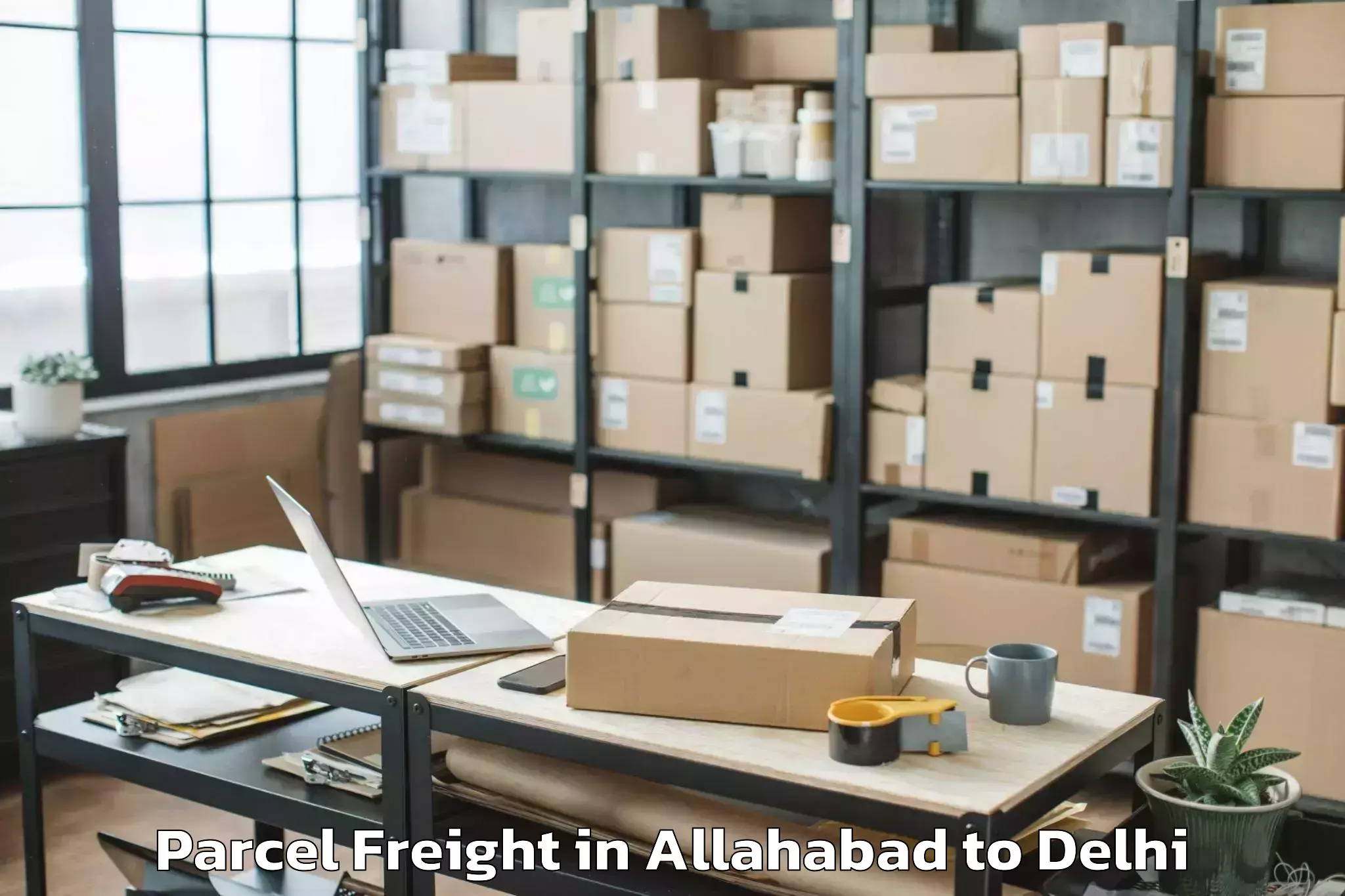 Book Your Allahabad to Flatted Factory Complex Jhande Parcel Freight Today